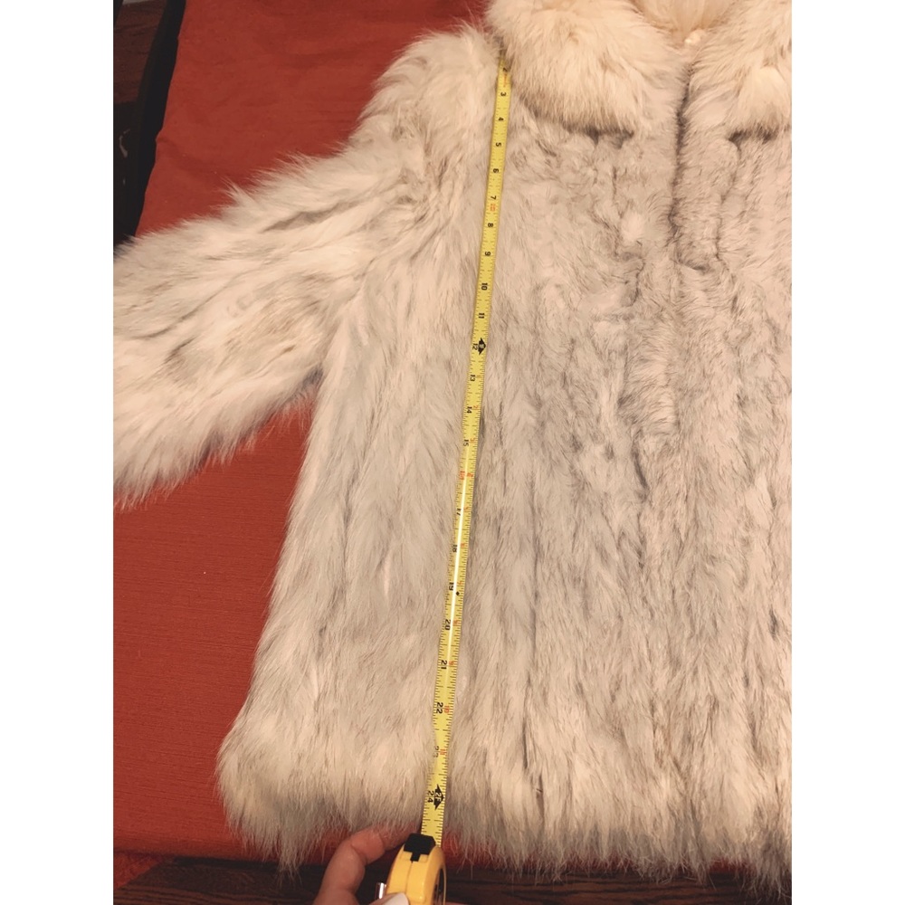 Cream Faux Fur Jacket - Women's Cozy Coat - Picture 8 of 12